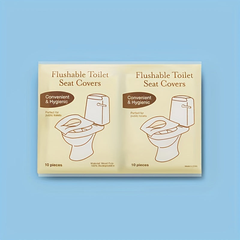 60 XL Biodegradable Flushable Toilet Seat Covers for Public Restrooms and Travel
