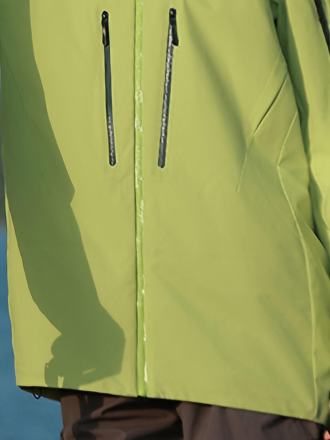 Women's Yellow Hooded Winter Jacket with Zippered Pockets and Drawstring