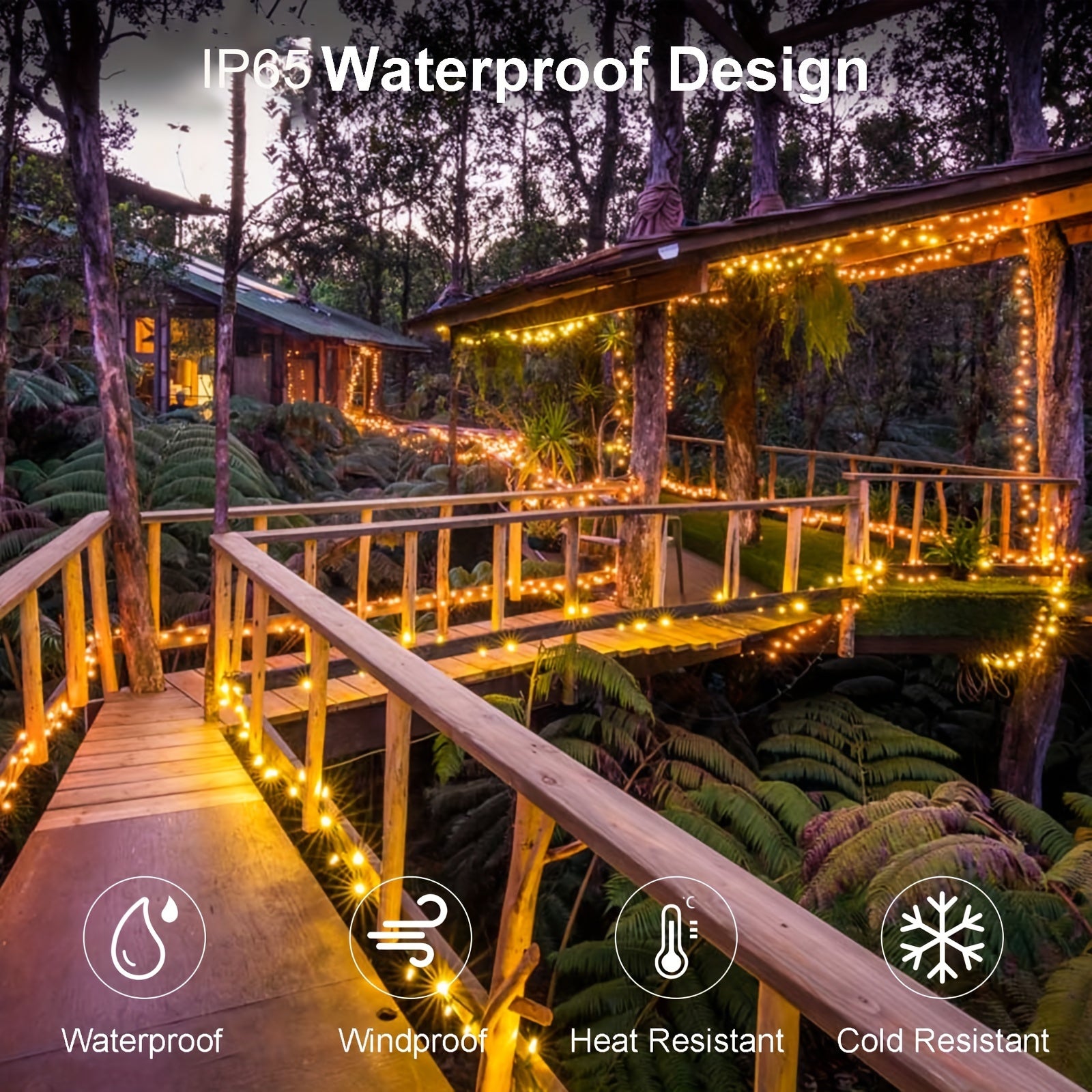 Solar Powered LED String Lights 12.19-32 Meters 100/300 LEDs Outdoor Decor Patio Tree Balcony Gazebo