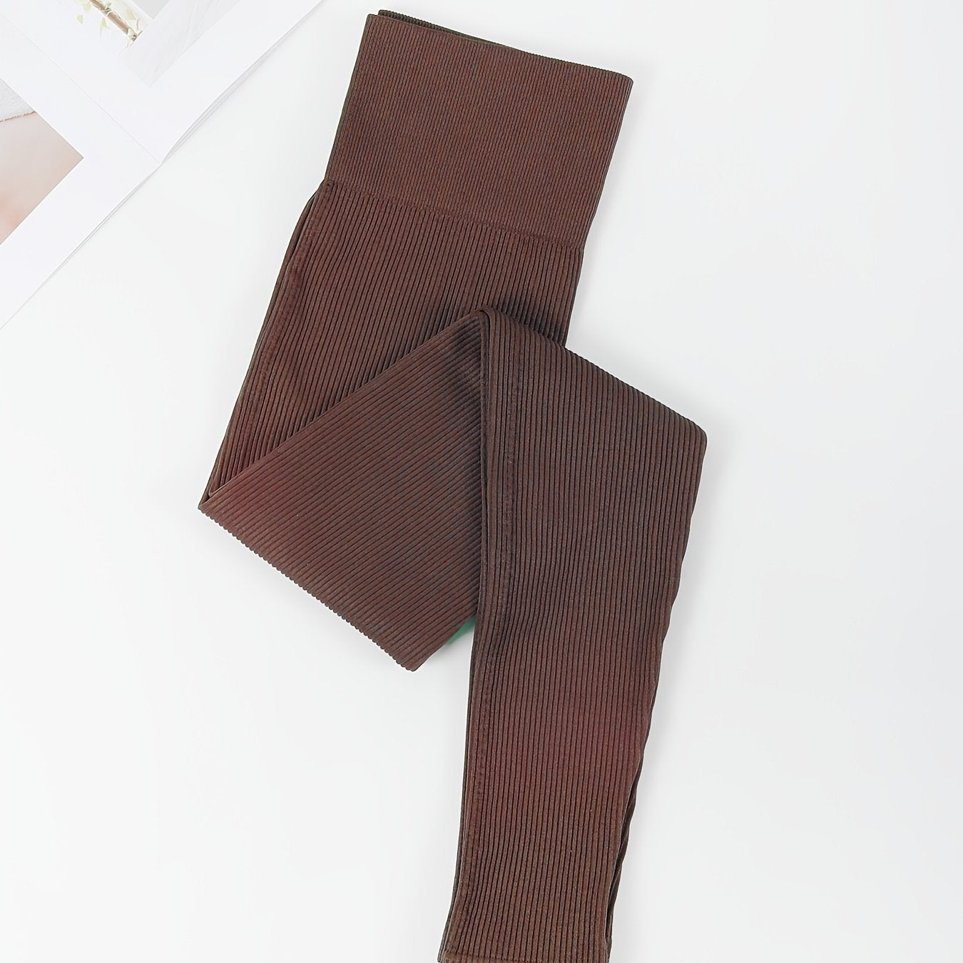 Women's High Stretch Yoga Leggings Long Length Solid Color Elastic Waist Activewear