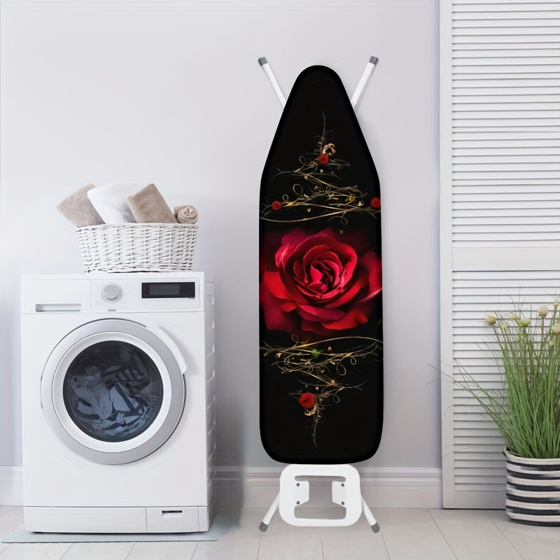 Full Size Rose Ironing Board Cover with Scorch-Resistant Padding and Elastic Edge