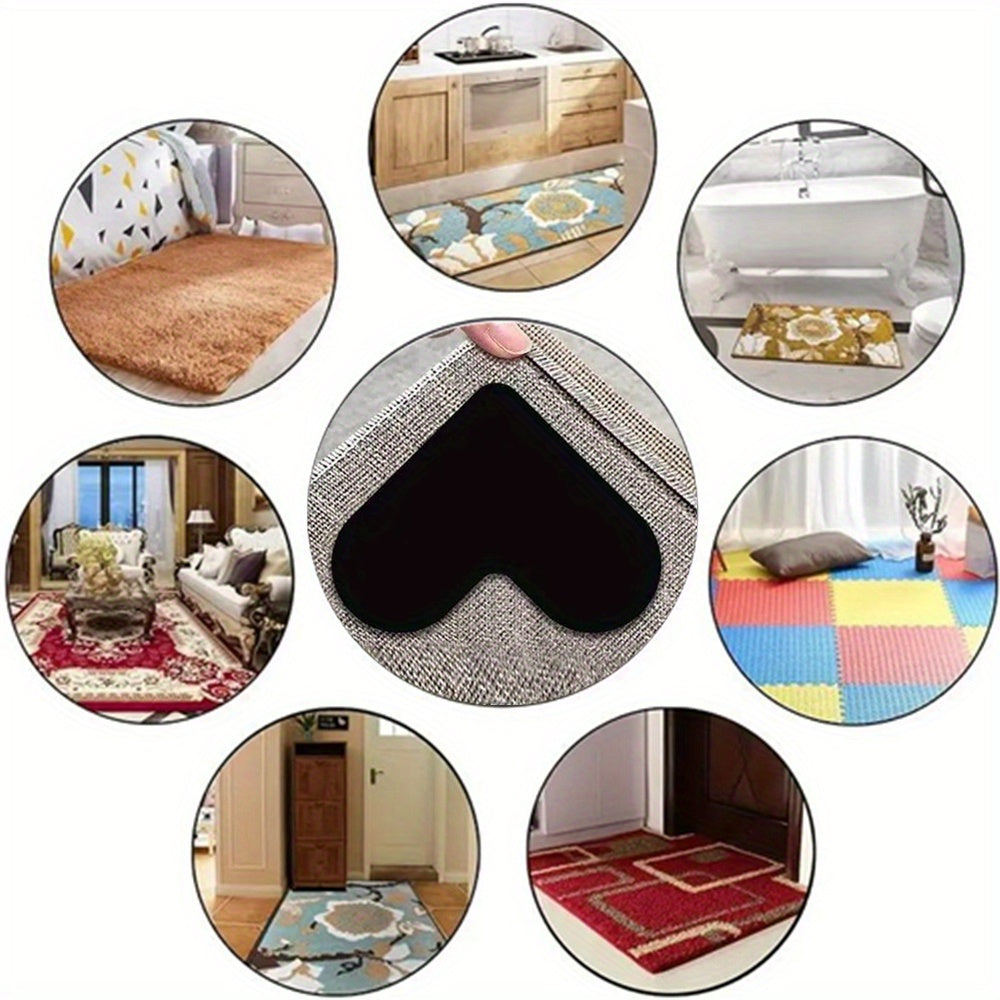 Carpet Non-slip Stickers Set of 6/14/28/42 Washable Anti-Curling Floor Rug Tape