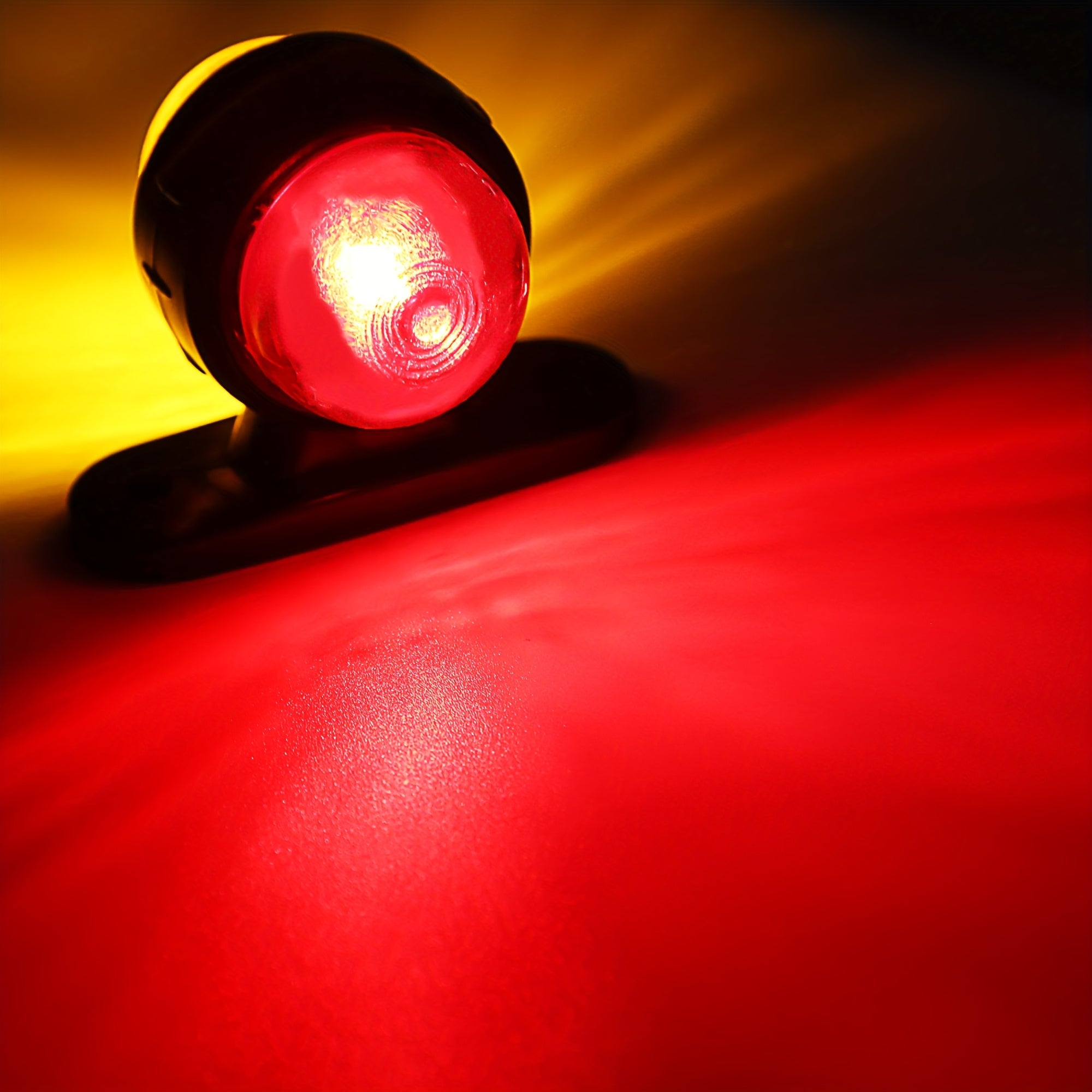 10 dona 12-24V ikki tomonlama avtomobil yuk mashinasining indikator lampalari Qizil Amber Blinker Signal