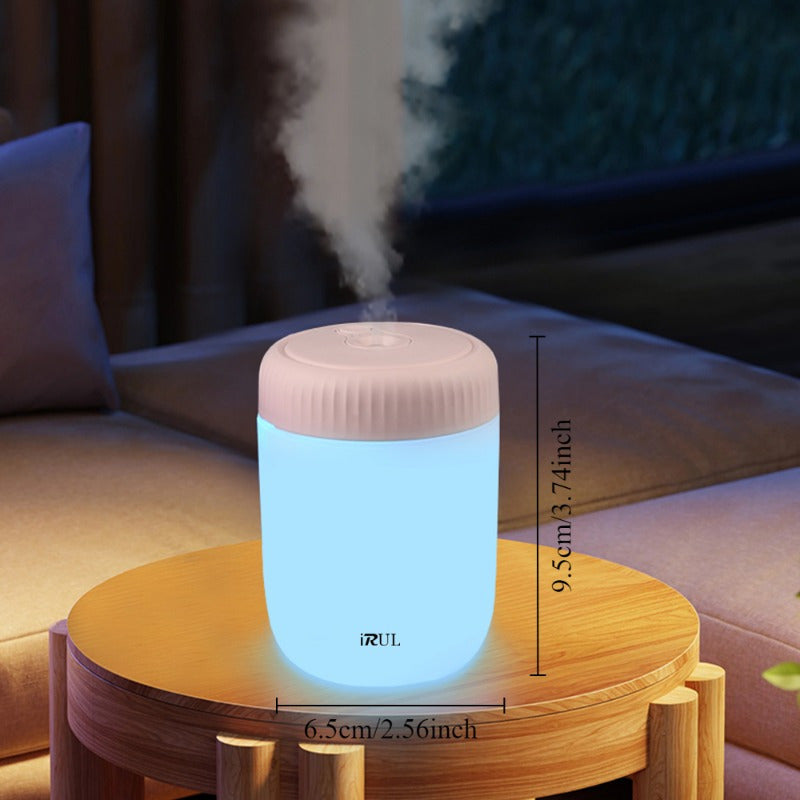 Humidifier with Nightlight USB Portable Silent Water Level Control