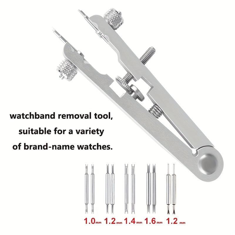 Watch Band Repair Kit with Spring Bar Pliers and Tips for Easy Strap Adjustment