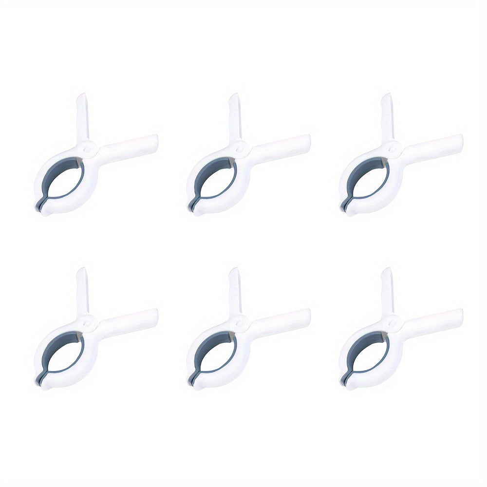 Heavy-Duty Plastic Clothes Pins Set for Towels, Clothes, and Blankets, 6 Pack
