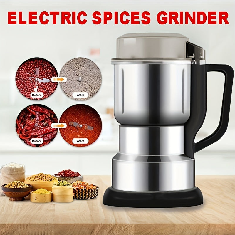 220V нержавеющая сталь электрическая мельница для зерна с 4 лезвиями для тонкого помола