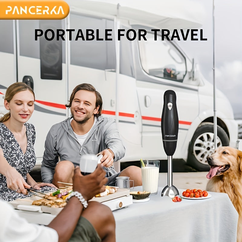 100W qoʻl blenderi toʻplami, zanglamaydigan poʻlatdan yasalgan, mis motor, urgʻich va sut koʻtaruvchi qoʻshimchalari bilan