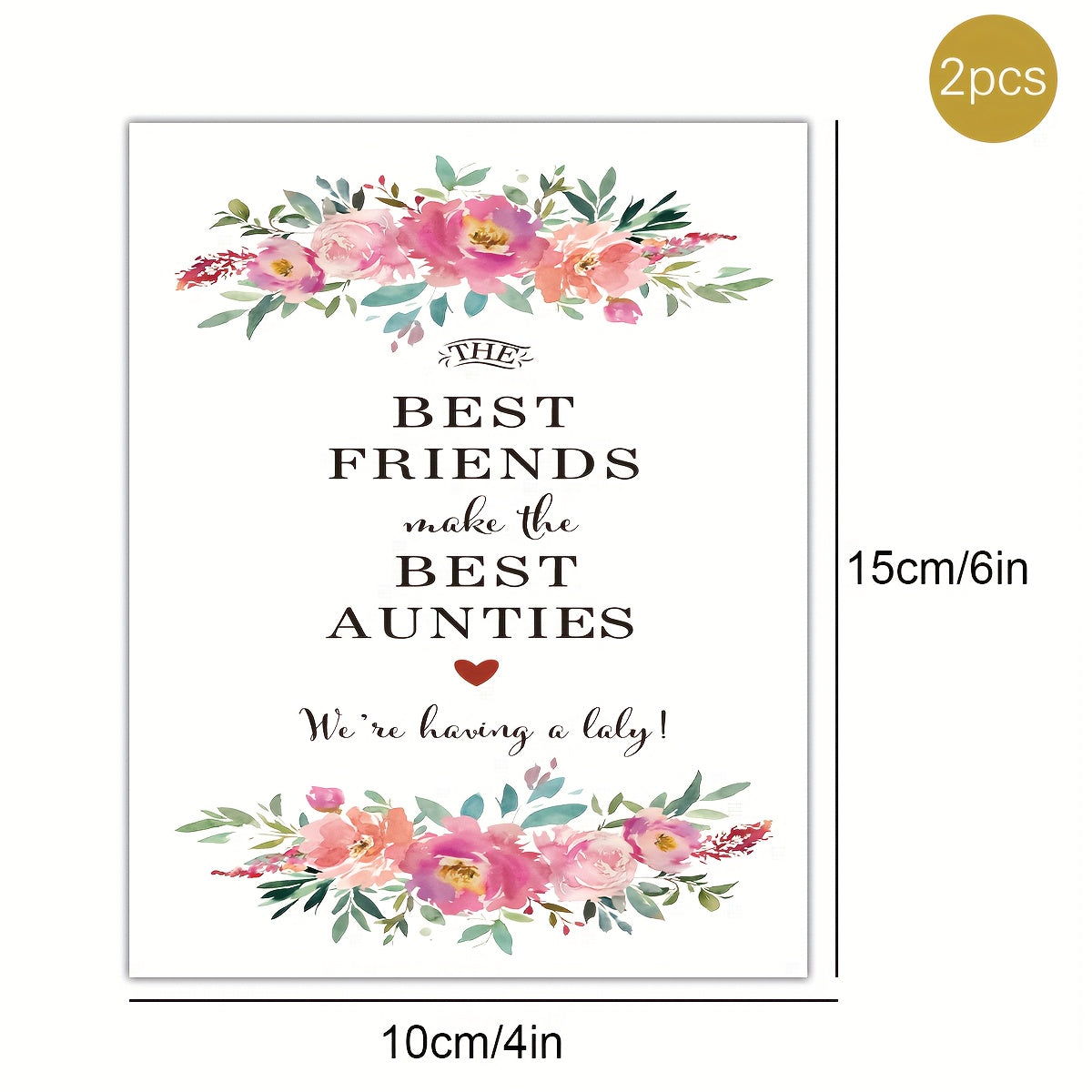 Eng yaxshi xolalar uchun mukammal sovg'a: gullar bilan bezatilgan homiladorlikni e'lon qilish uchun vino shishasi yorliqlari - 2 dona