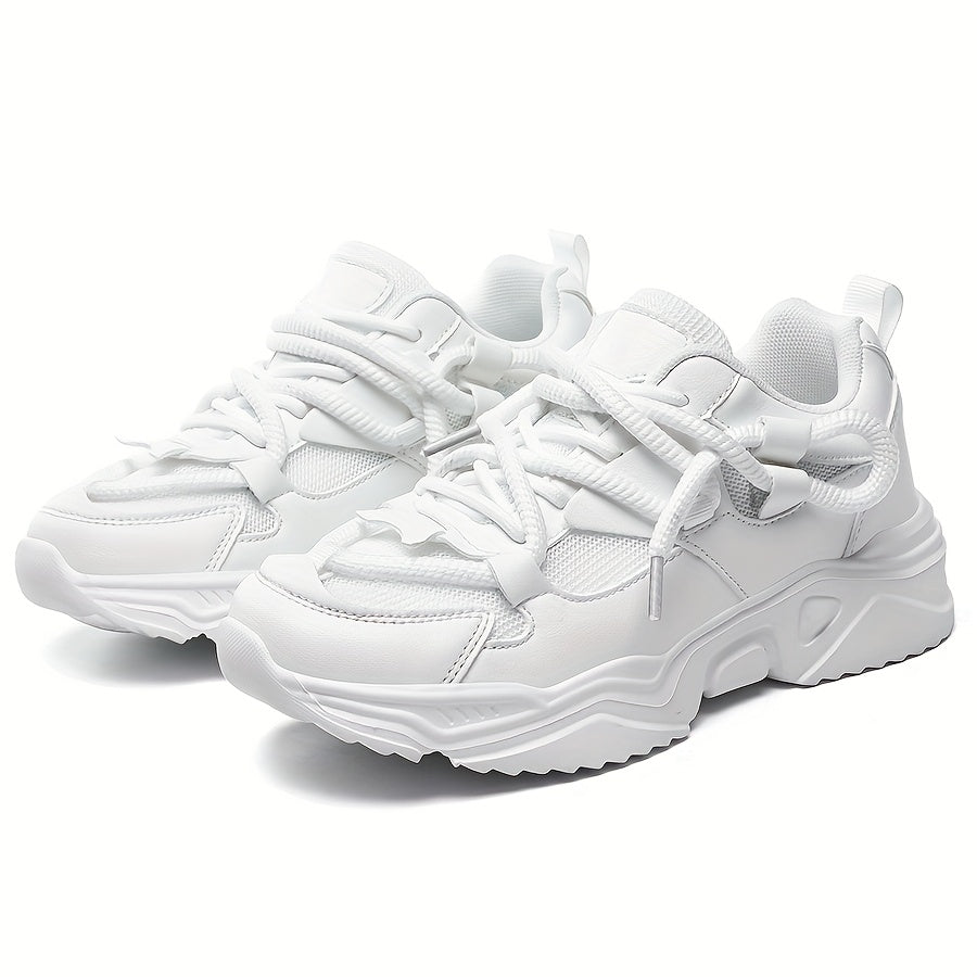 Women's Lightweight Mesh Running Sneakers with Thick Soles