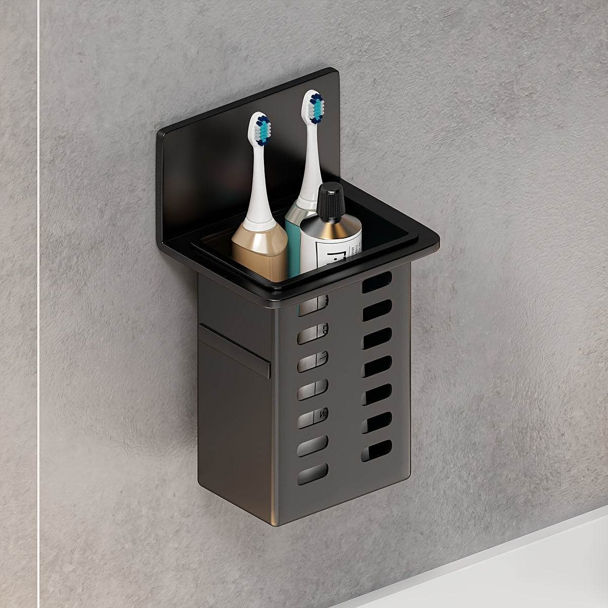 Wall-Mounted Bathroom Storage Box for Makeup and Personal Items