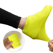 2pcs Silicone Waterproof Rain Boot Covers Non-slip Dust Shoe Protectors