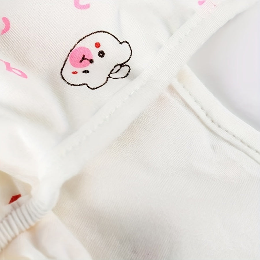 Set of 10 Toddler Training Pants with Cartoon Designs Knit Fabric Moisture-Wicking Breathable Potty Training Gift