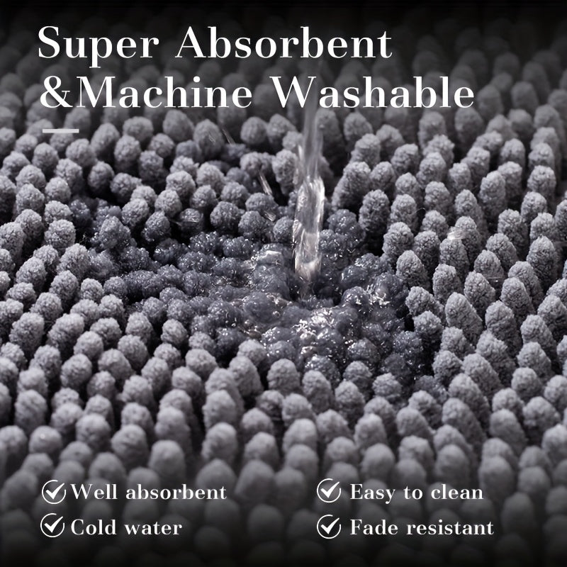 Alfombra antideslizante para baño para inodoro y ducha, de secado rápido y absorbente, para uso en interiores