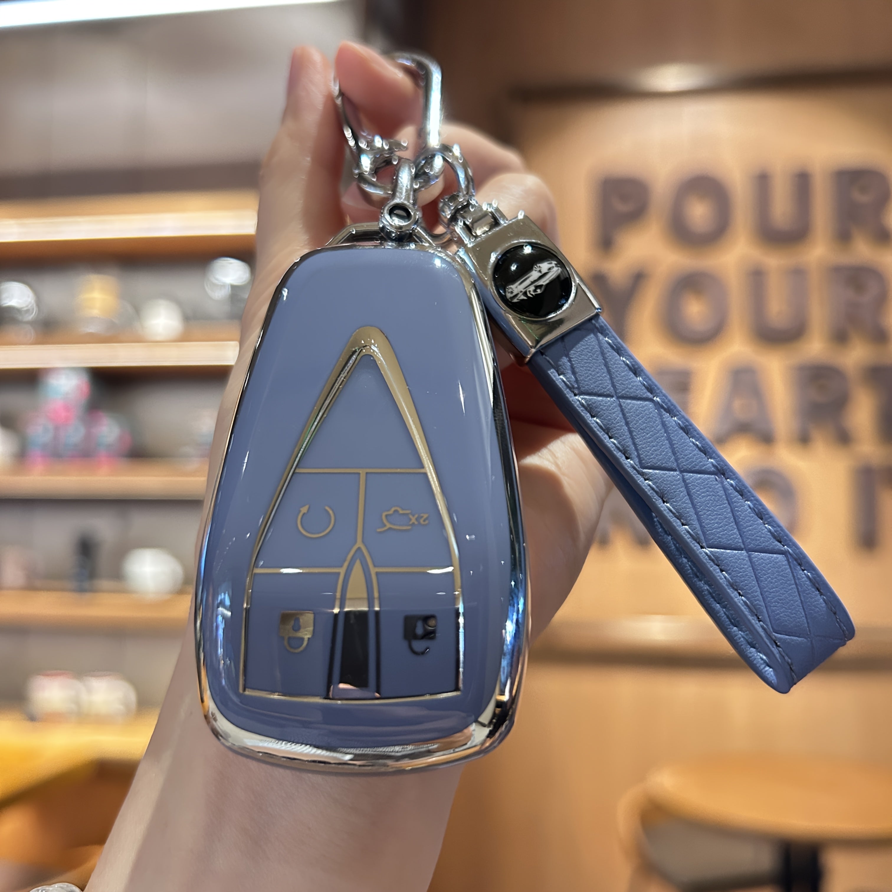 Universal TPU Car Key Cover with Keychain for SUV Models Durable Stylish