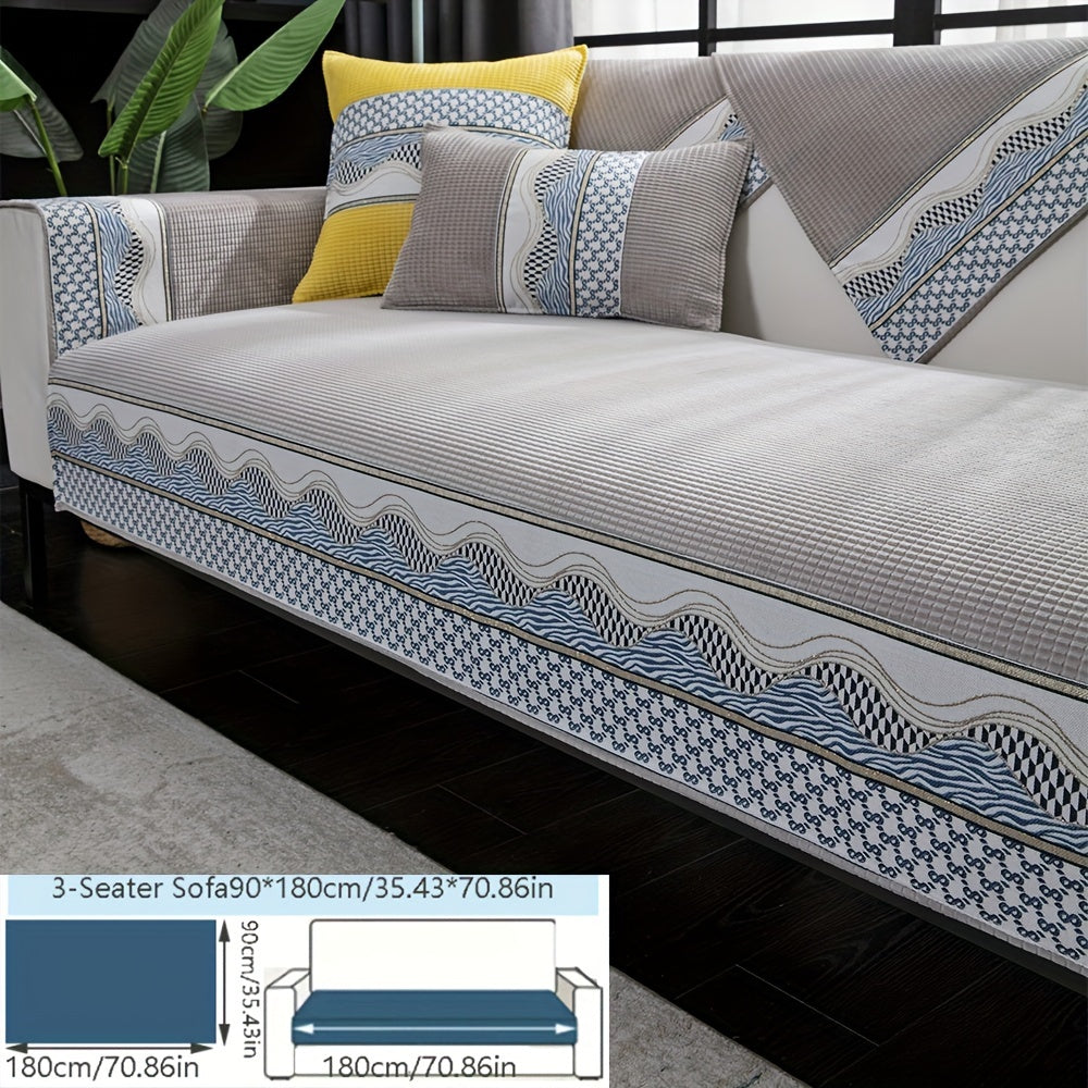 Velvet Sofa Cushion Cover Non-Slip Pet-Friendly All-Season Protecting Armchair Loveseat 3-4 Seater