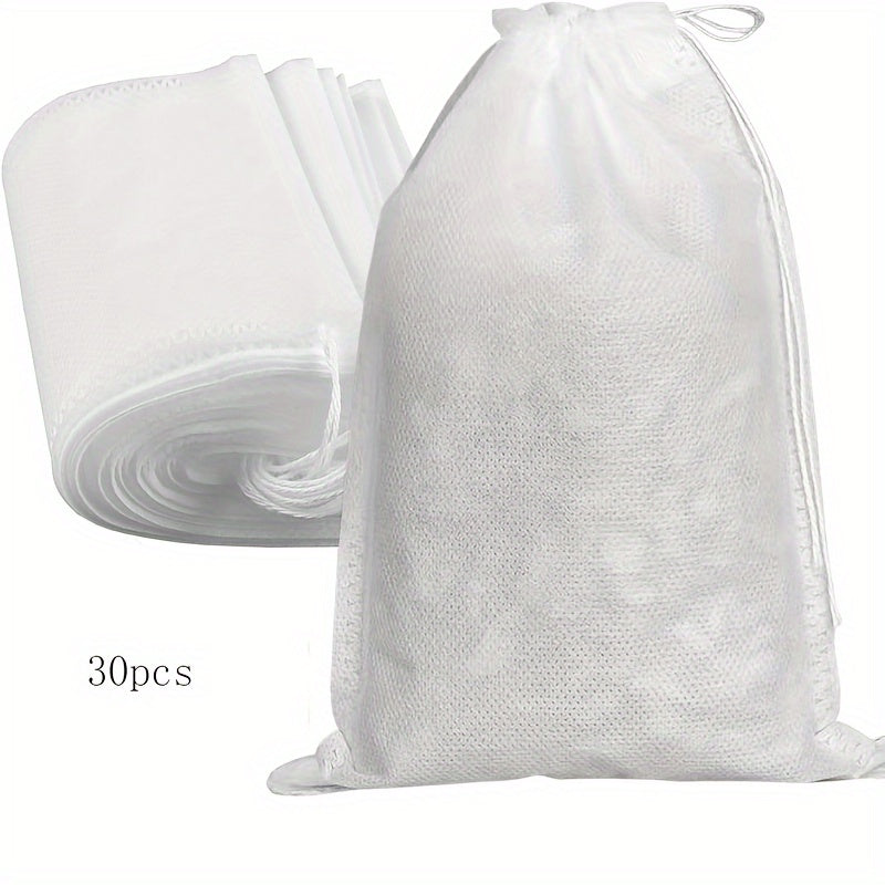 30-Pack Breathable Drawstring Dust Covers for Handbags Shoes and Home Organization