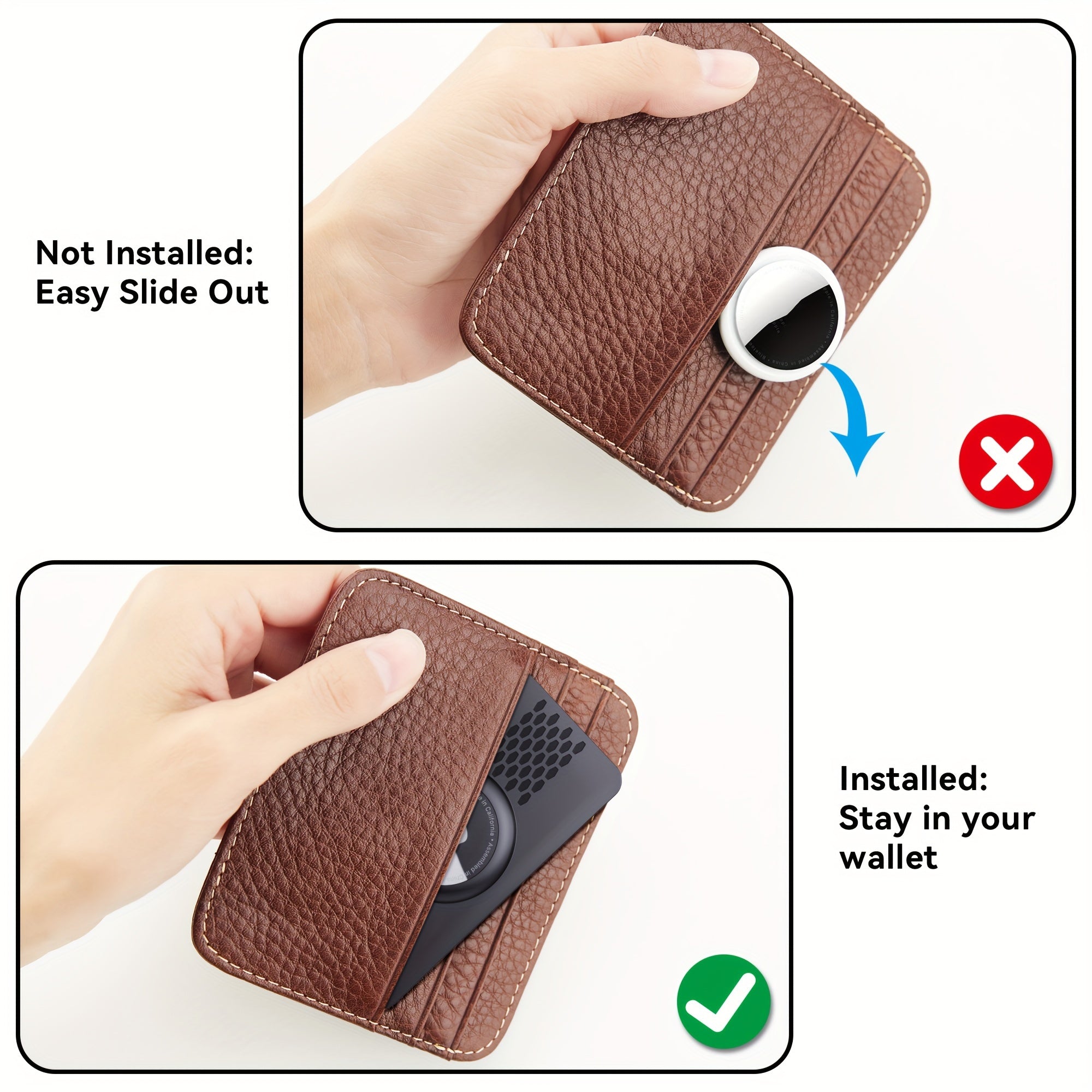 Uniseks yupqa karbon tolasi Airtag hamyon karti tutqich himoya qutisi kredit karta o'lchami