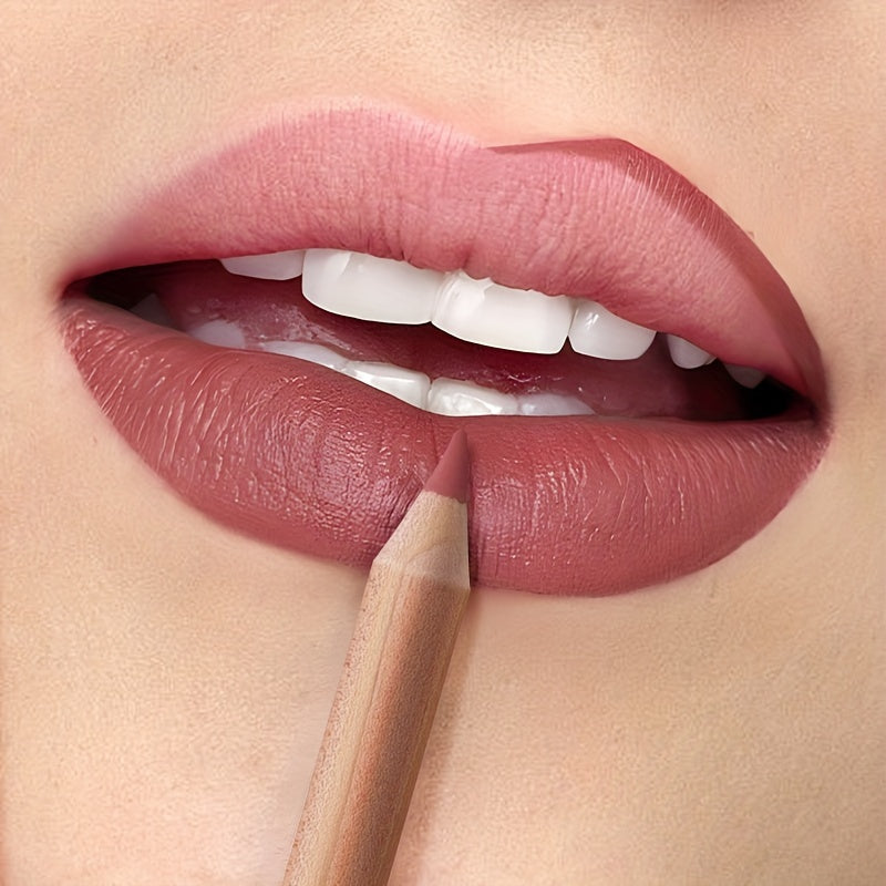 Set de perfiladores de labios mate impermeables para mujer, 24 colores, lápiz de labios de larga duración