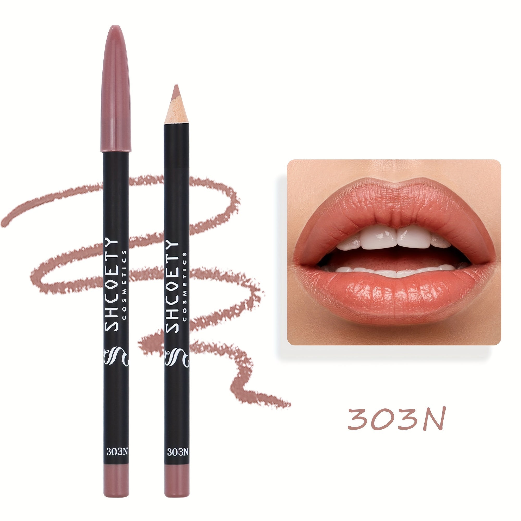 Women Matte Lip Liner Waterproof Long-Lasting 12 Colors Non-Fading Non-Stick Cup