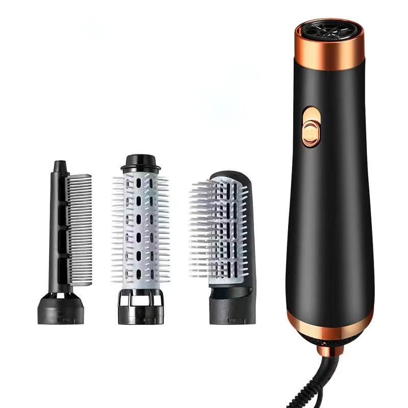 Multi-Function Electric Hair Dryer with Hot Air Comb Curling Rod and Straightening Comb