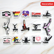 10 Pcs Gymnastics Shoe Charms Set Durable PVC Assorted Designs for Clogs