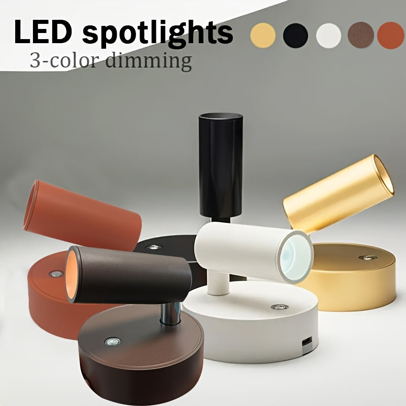 Modern LED Wall Sconce Touch Control Rechargeable Lithium Battery