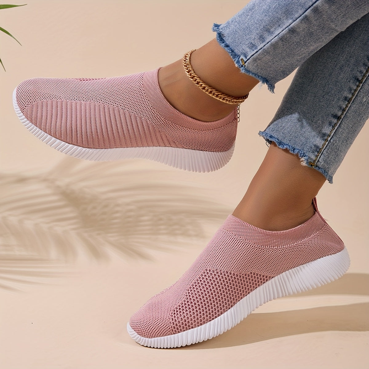 Ayollar uchun tarmoqli slip-on sport poyabzali yengil kundalik poyabzal barcha mavsumlar