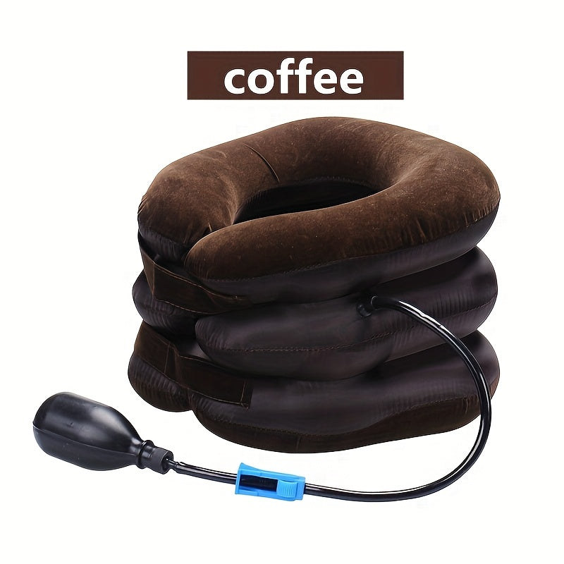 Inflatable Neck Traction Device for Neck Pain Relief Stress Reduction Portable Traction Pillow