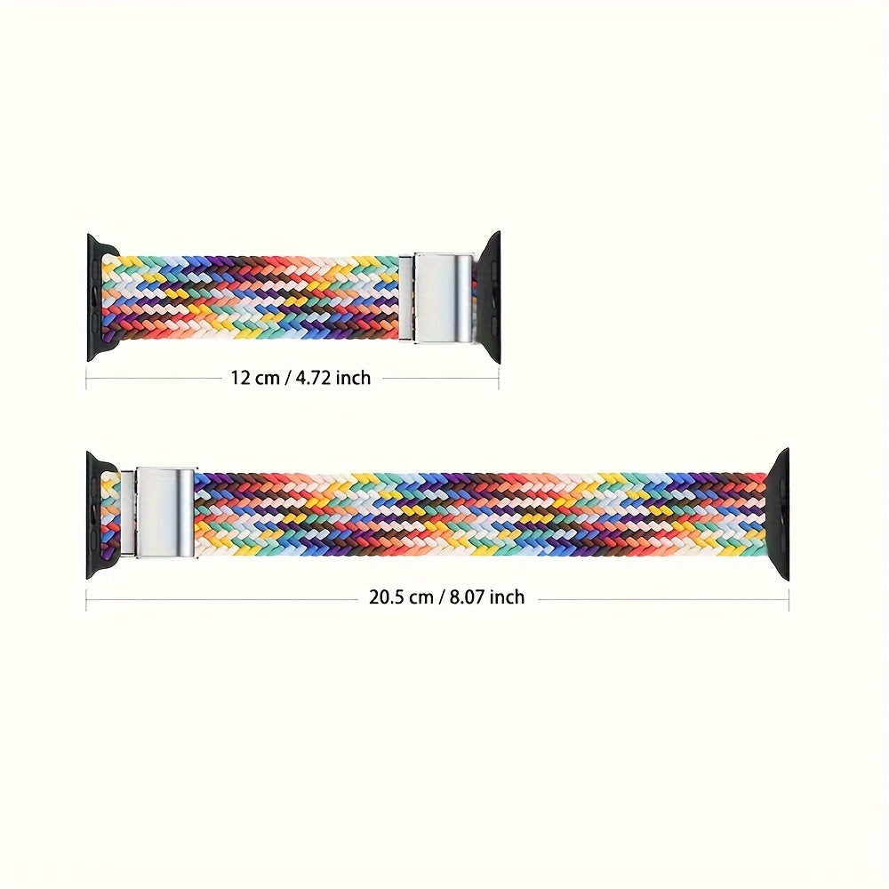 Adjustable Nylon Braided Solo Loop Watch Band Waterproof for Apple Watch Series 1-9 Ultra 2 42mm 44mm 45mm 49mm