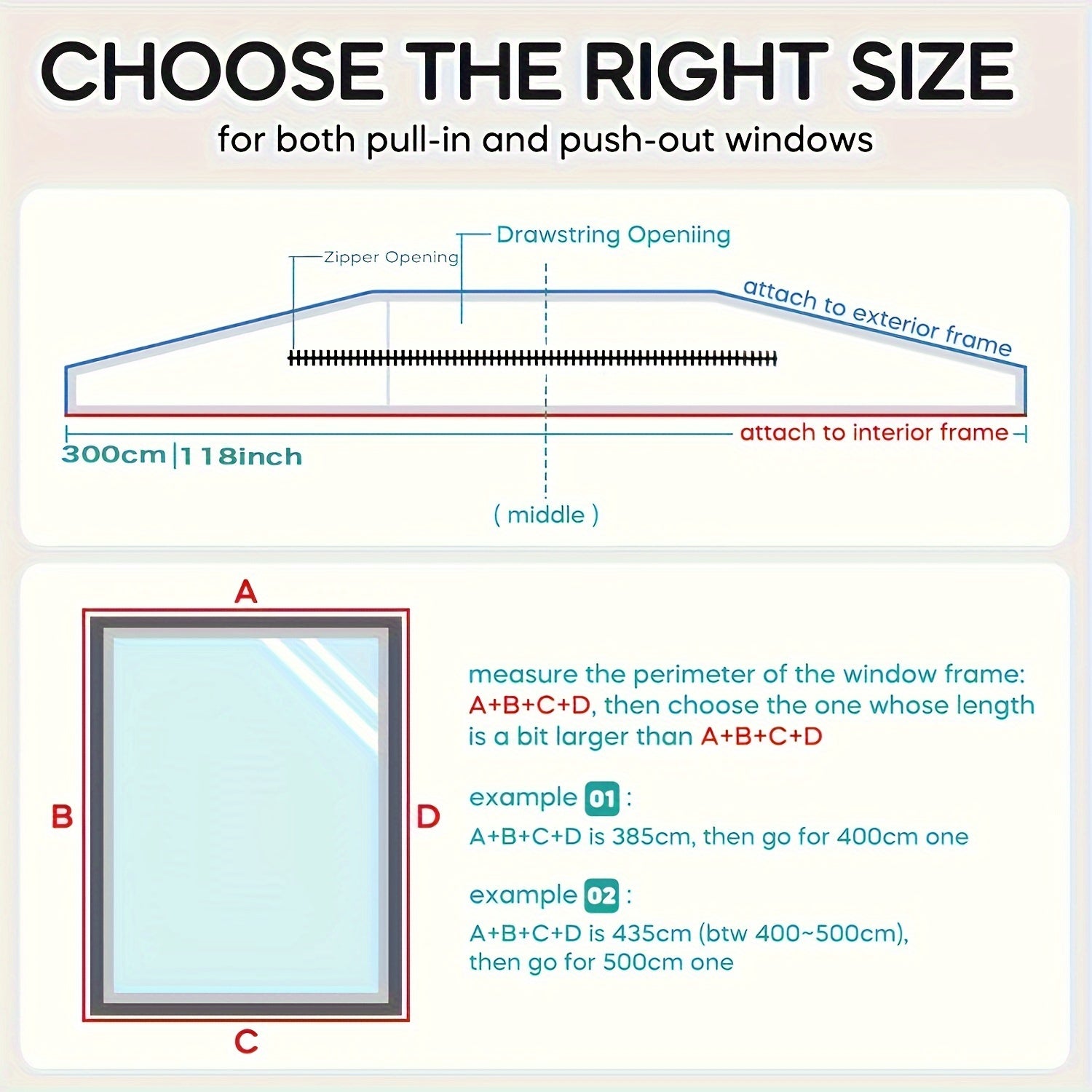 Portable AC Window Seal Kit with Zipper and Adhesive Opening for Dryers and Air Conditioners