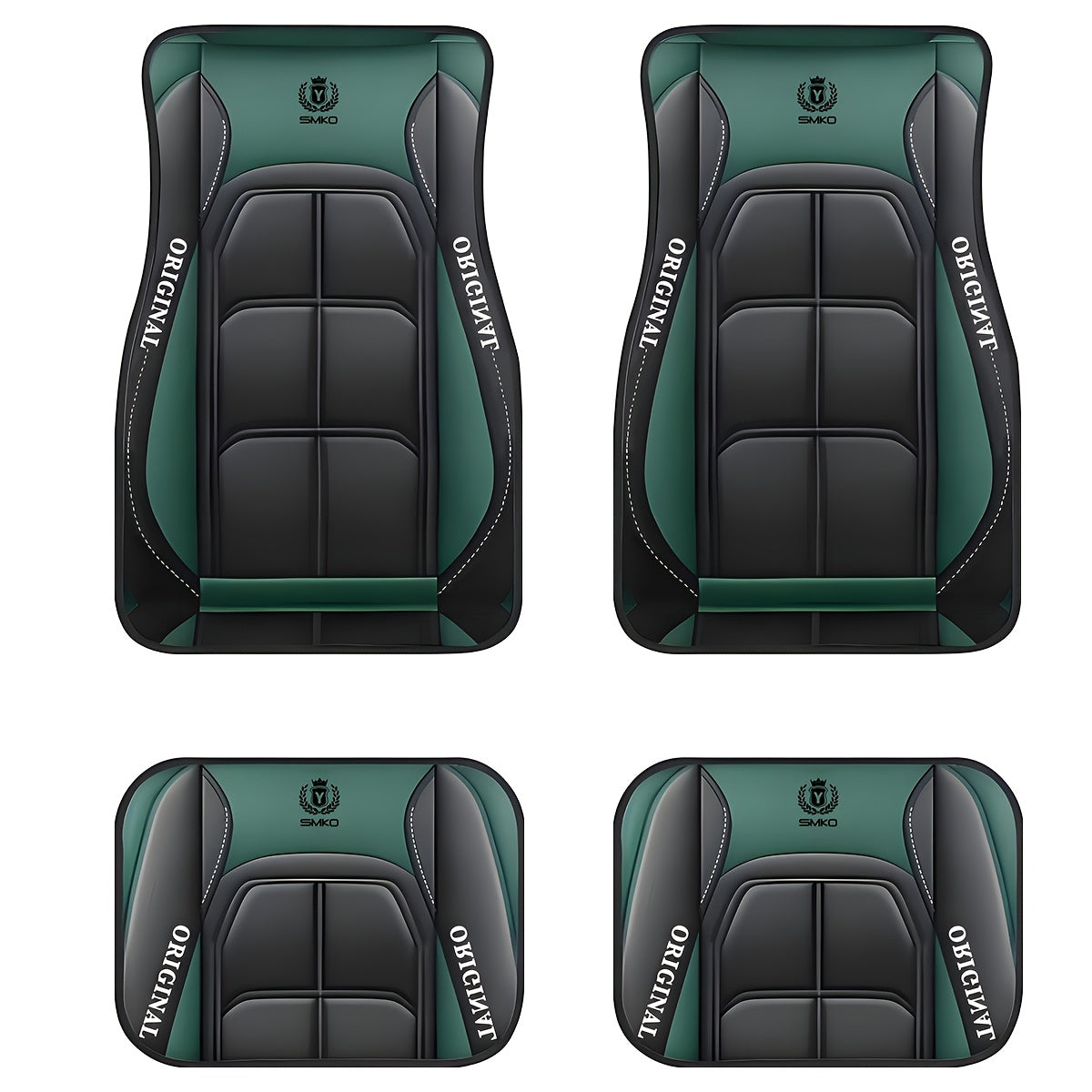 Universal Polyester Car Floor Mats Non-Slip Washable Durable All-Weather Protection Set of 4