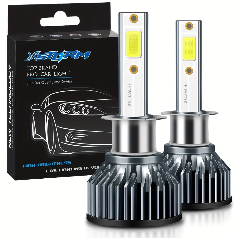 2 Pack LED Car Headlight Bulbs 20000LM 12V CANBUS High Low Beam White