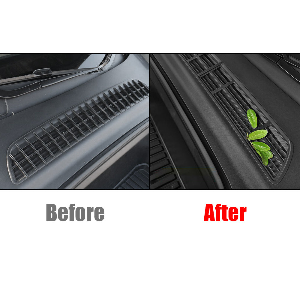 Car Model Y Air Intake Filter Cover ABS Mesh Black Easy Install