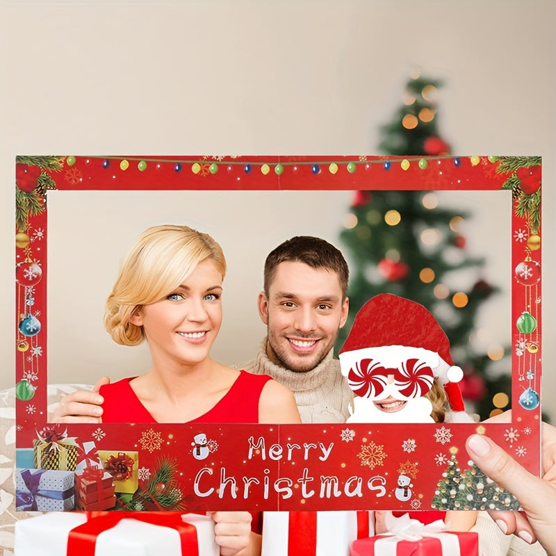 Foldable Patriotic Paper Photo Frame for Christmas Party Photo Booth