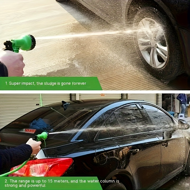 Expandable Garden Hose With Spray Gun, 7.62-30.48m, Multi-Functional Outdoor Cleaning