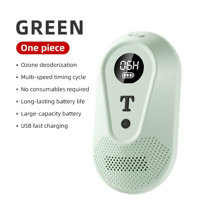 Portativ poyafzal deodorant USB qayta to'ldiriladigan, ozonli taymer bilan, uzoq batareya