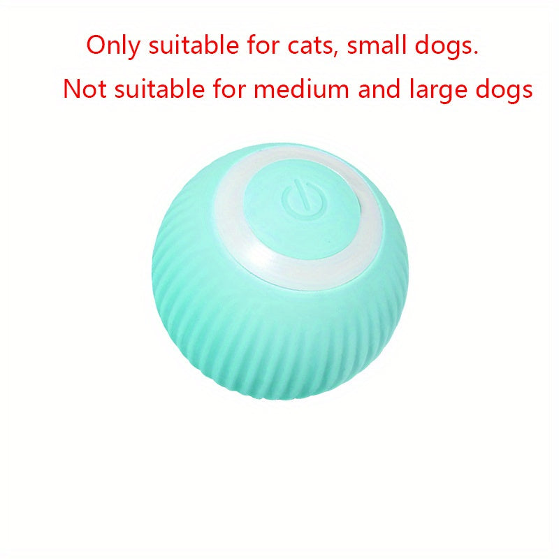Electric Cat Toy Self-Moving Ball for Kittens and Cats Silicone USB Rechargeable