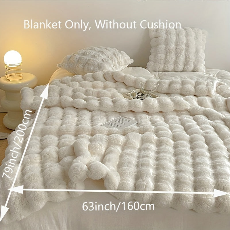 Soft Plush Solid Color Blanket for Couch Bed Travel and Camping