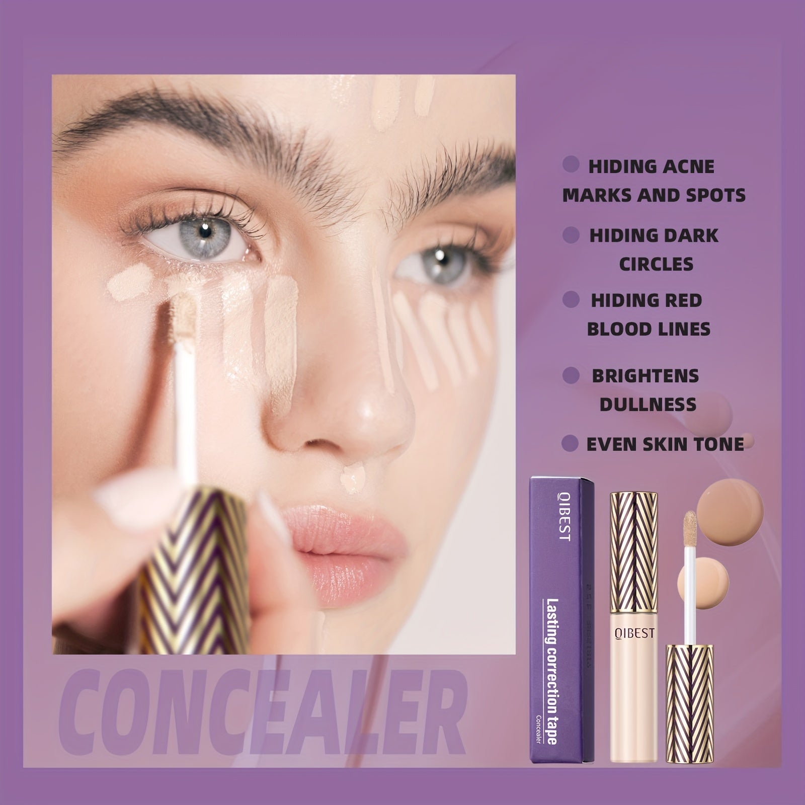 Liquid Concealer Waterproof Sweat-Proof Long-Lasting Full Coverage Stick
