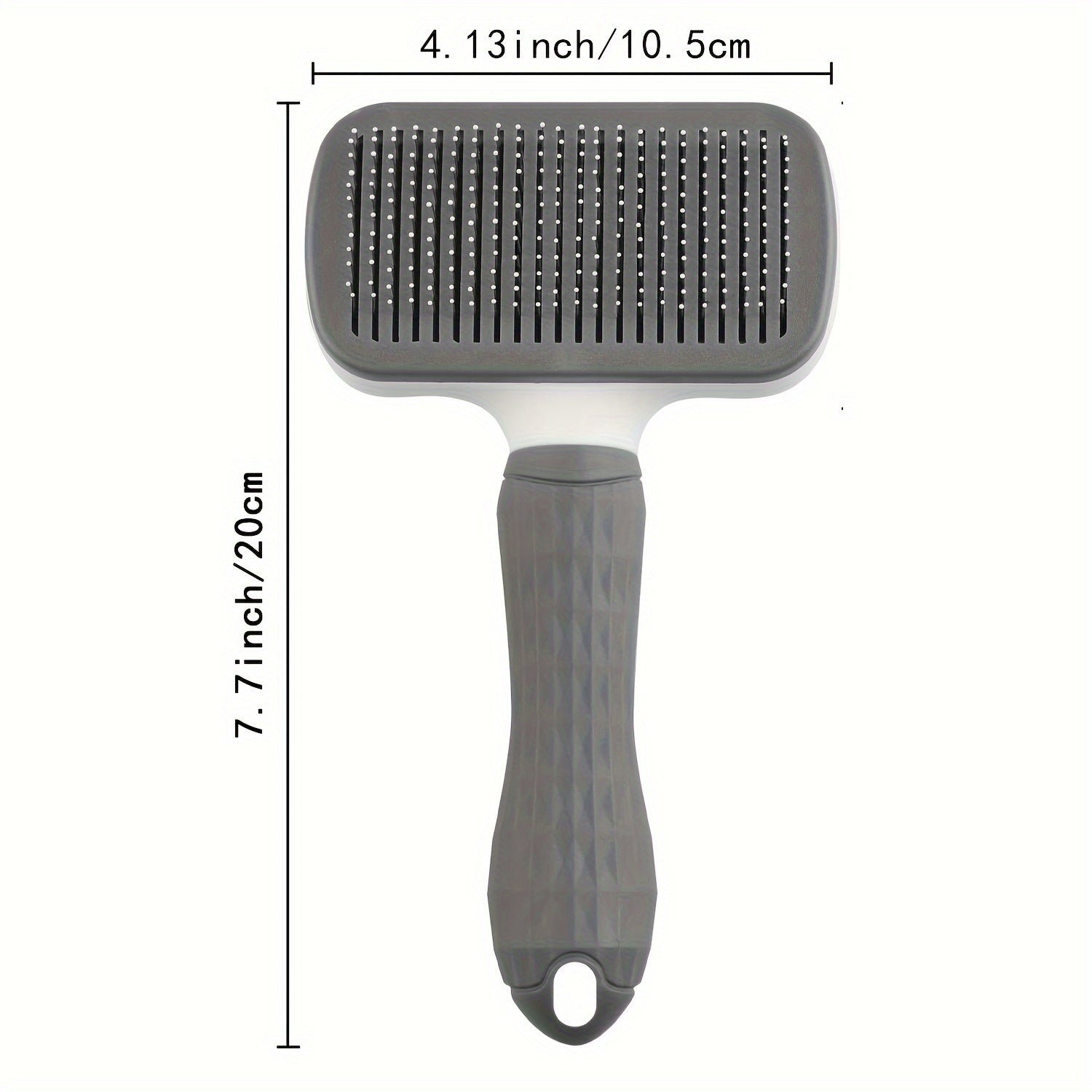 Pet Grooming Brush for Dogs and Cats Deshedding Massage Comb with One-Click Hair Removal Plastic Handle