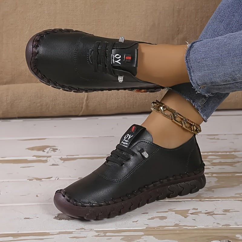 Women's Casual Sneakers Solid Color Slip-On Walking Shoes