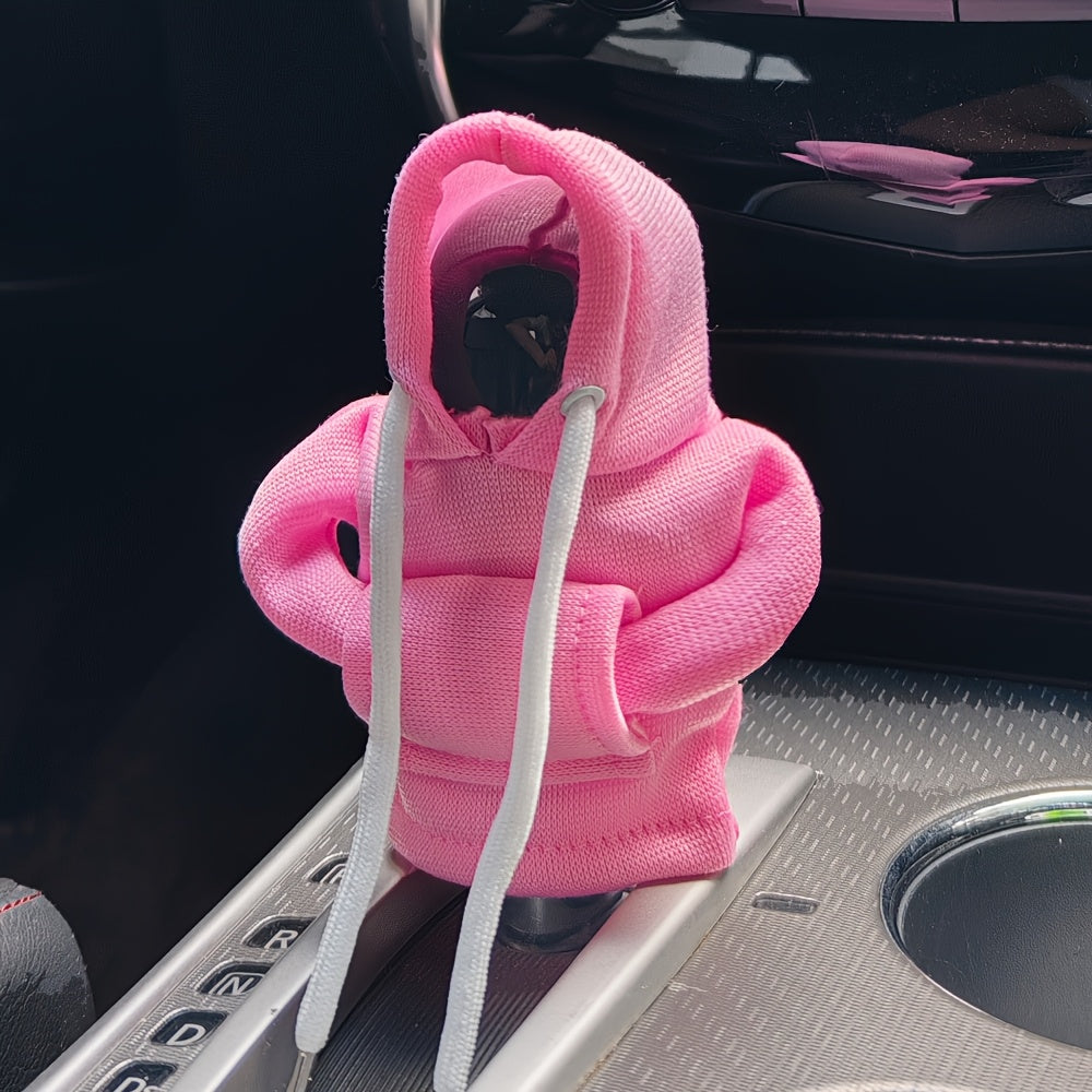 Mini Hoodie Car Gear Shift Cover Polyester Auto Interior Decor Dustproof
