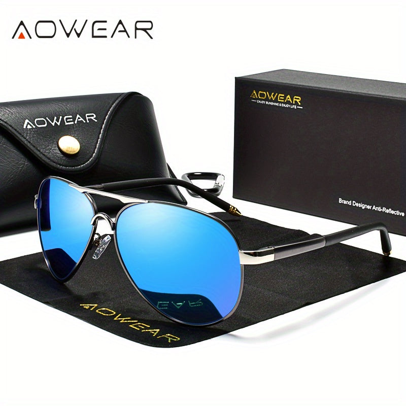 Men's Polarized Fashion Sunglasses with UV Protection Black Frame