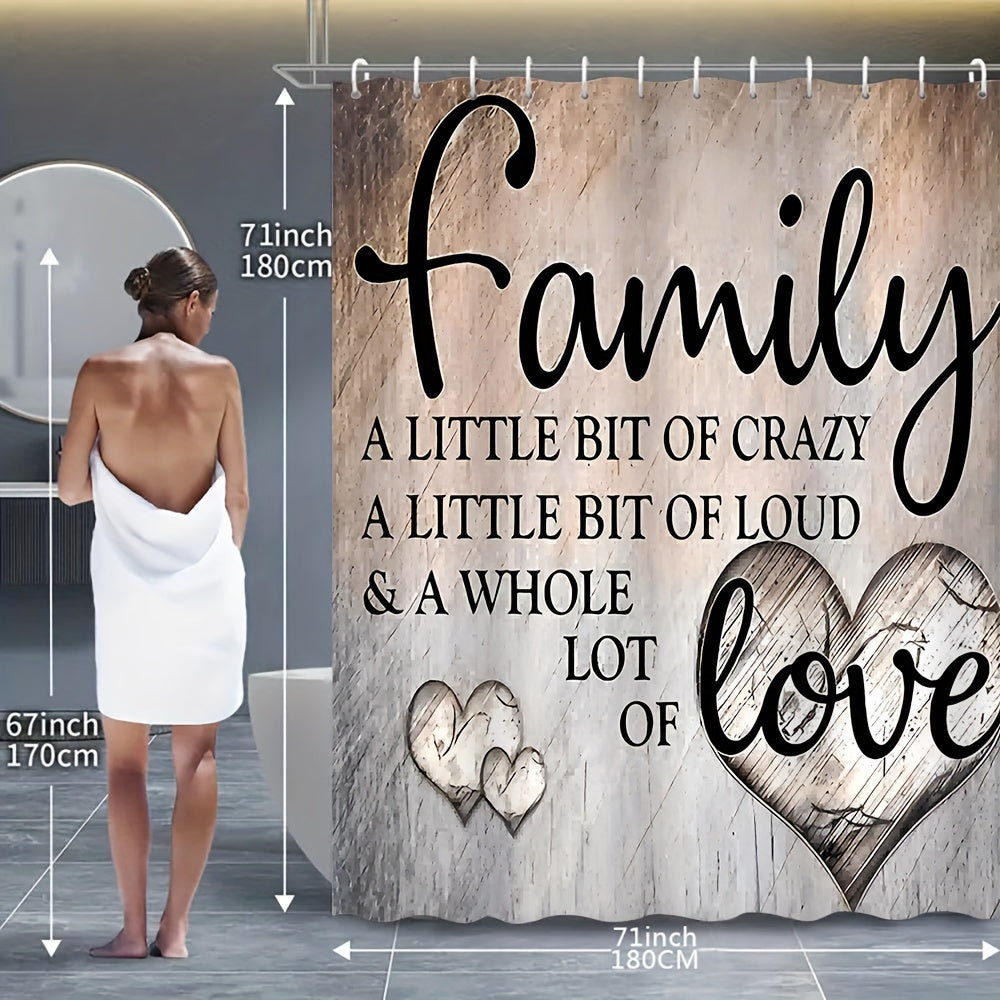 Bathroom Decor Set Includes 4 Pieces Water-Resistant Polyester Non-Slip Mat Rug Toilet Lid Cover and Hooks