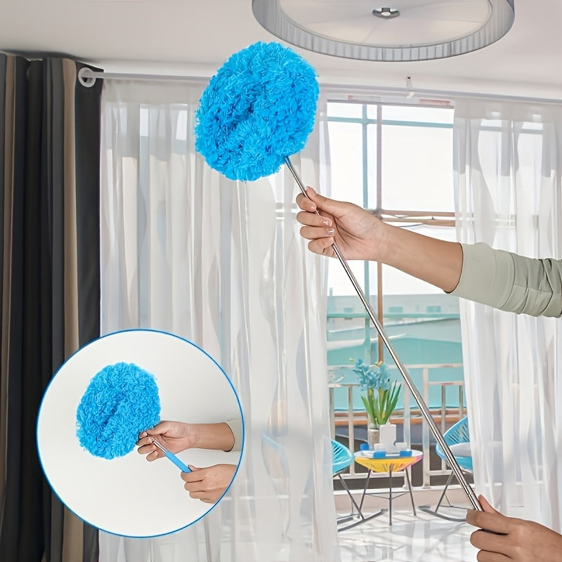3.66m Long Handle Ceiling Fan Dust Cleaner Reusable Washable Polyester Expandable