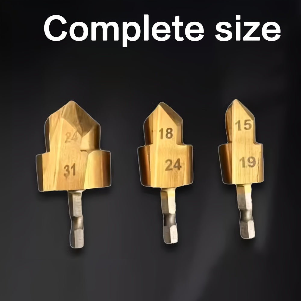 Plated PPR Lift Bits Set Hex Shank Water Pipe Bits for Electric Drills and Rotary Tools