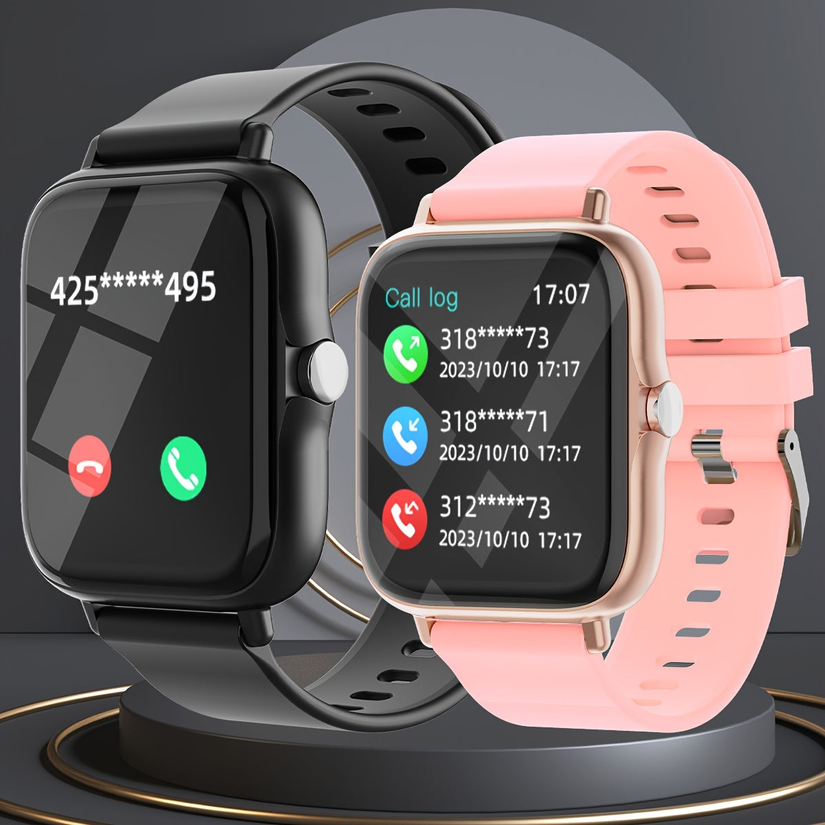 Smart Watch for Men and Women Touch Screen Fitness Tracker Sleep Monitoring Heart Rate Phone Calls