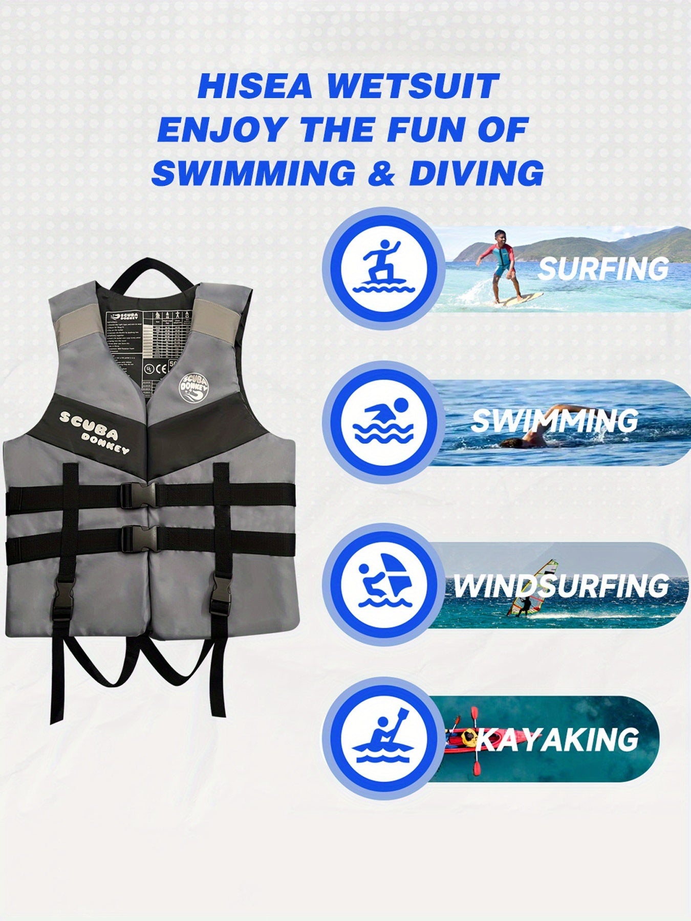 Plus Size Women's Swimming Vest Buoyancy Aid for Kayaking and Boating