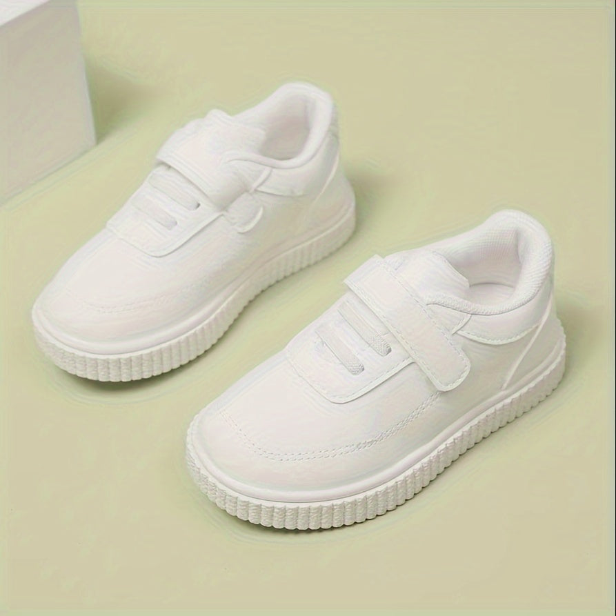 Kids White Lightweight Sneakers for Boys and Girls All-Season Casual Sports Shoes
